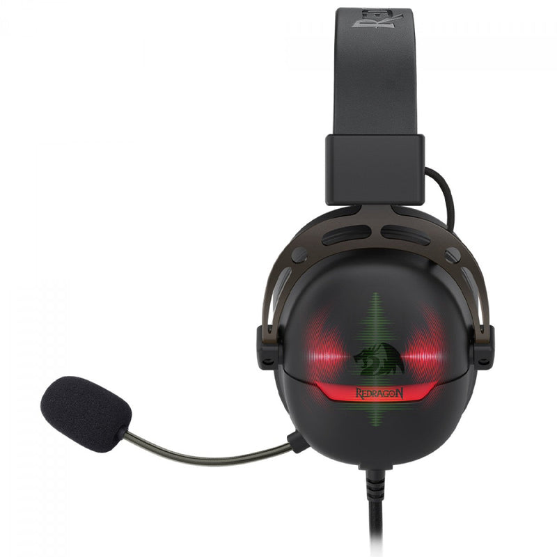 Headset Gamer Redragon Aurora Preto, USB, Drivers 40mm, Surround 7.1, Preto, H376BR